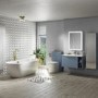 500mm Matt Blue WC Toilet Unit - Sion