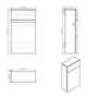 500mm Matt Blue WC Toilet Unit - Sion