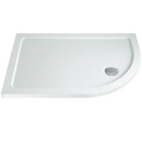 Right Hand Offset Quadrant Low Profile Shower Tray 1000 x 900mm - Slim Line