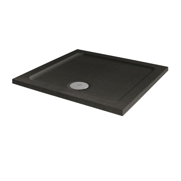 Slim Line Black Sparkle 700 x 700 Square Shower Tray