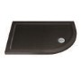 Slim Line Black Sparkle 900 x 800 Right Hand Offset Quadrant Shower Tray