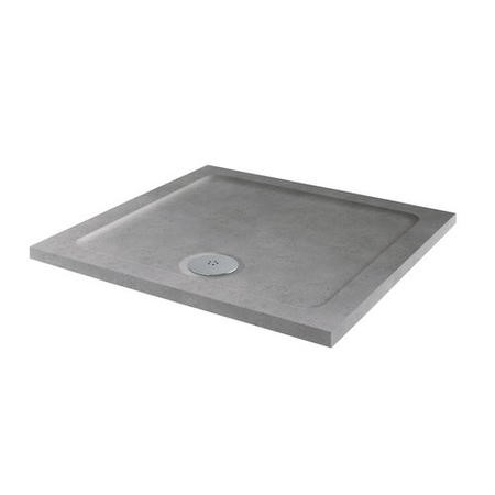 Slim Line Grey Sparkle 700 x 700 Square Shower Tray | Furniture123