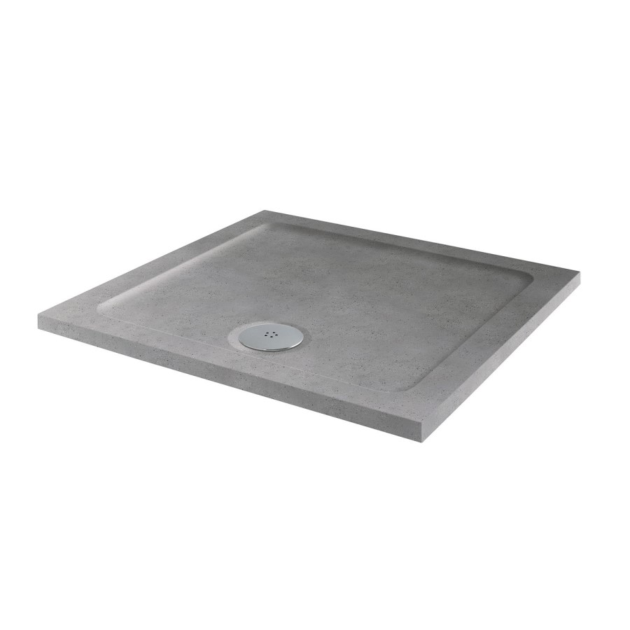 Slim Line Grey Sparkle 800 x 800 Square Shower Tray