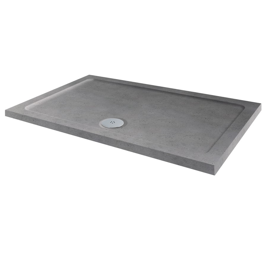 Slim Line Grey Sparkle 1500 x 800 Rectangular Shower Tray