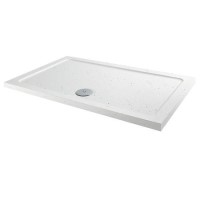 Slim Line White Sparkle 1300 x 800 Rectangular Shower Tray