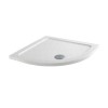 Slim Line White Sparkle 800 x 800 Quadrant Shower Tray