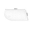 Slim Line White Sparkle 900 x 760 Left Hand Offset Quadrant Shower Tray