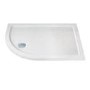 Slim Line White Sparkle 1000 x 800 Left Hand Offset Quadrant Shower Tray