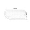Slim Line White Sparkle 1000 x 800 Left Hand Offset Quadrant Shower Tray