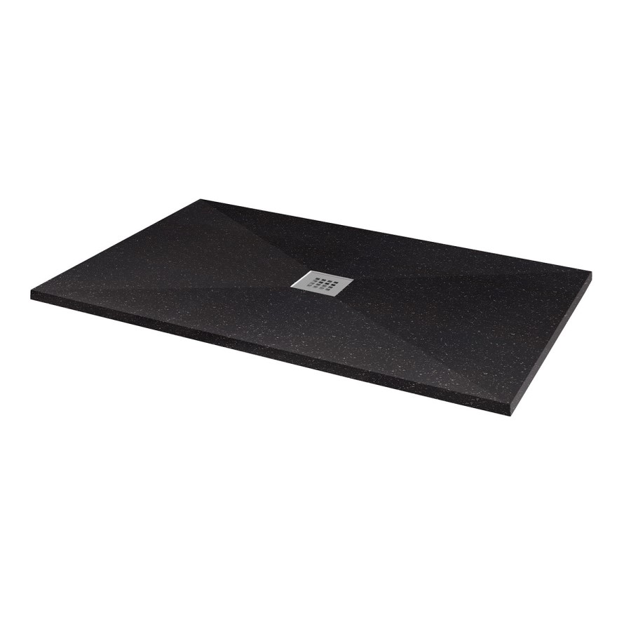 Silhouette Black Sparkle 1400 x 900 Rectangular Ultra Low Profile Tray