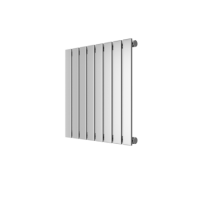 Single Panel Chrome Horizontal Living Room Radiator - 600mm x 604mm 