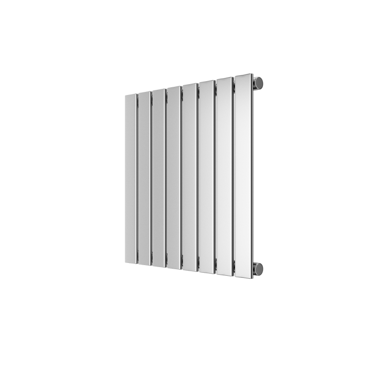 Single Panel Chrome Horizontal Living Room Radiator - 600mm x 604mm 