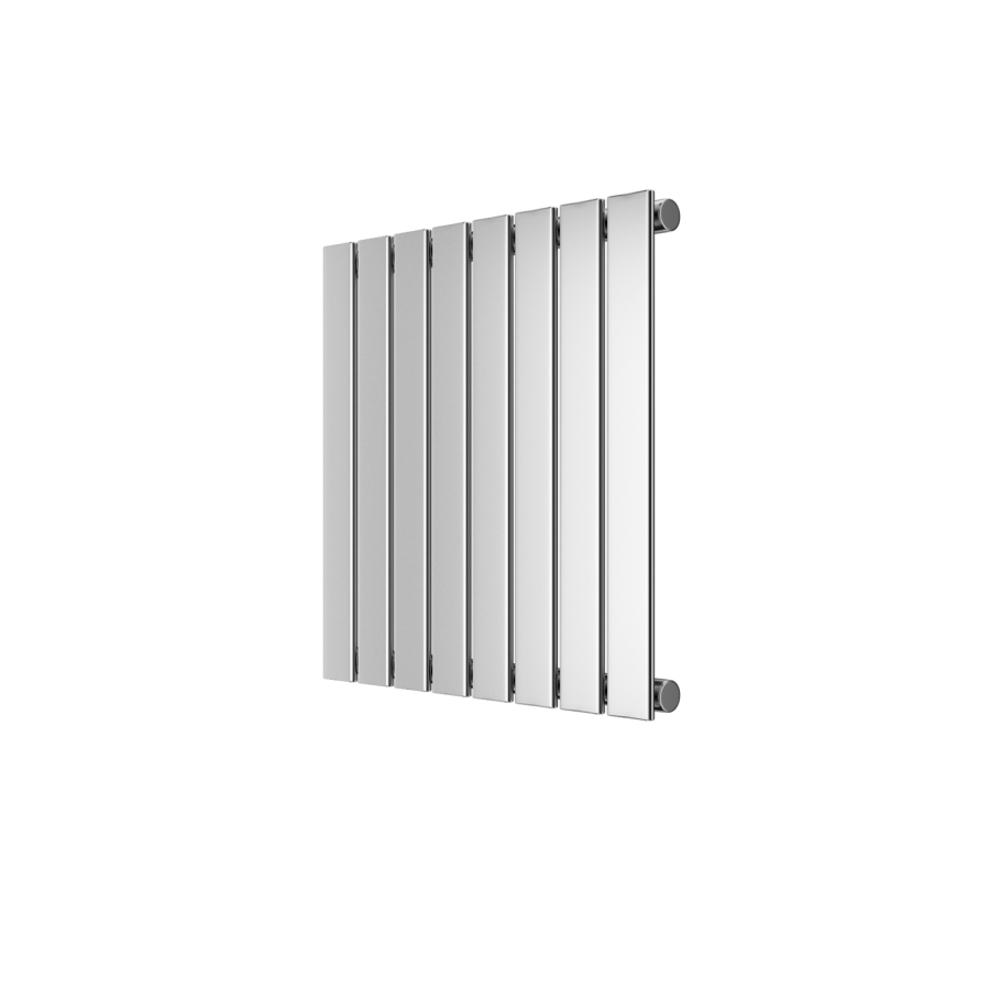 Single Panel Chrome Horizontal Living Room Radiator - 600mm x 604mm