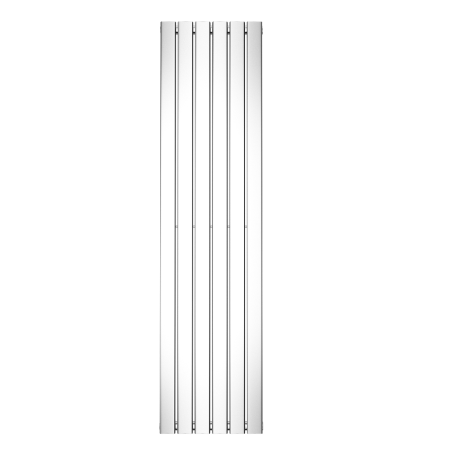 Single Panel Chrome Vertical Living Room Radiator - 1800mm x 452mm