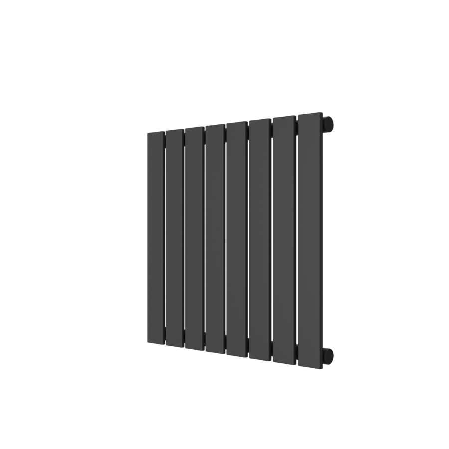 Single Panel Anthracite Horizontal Living Room Radiator - 600mm x 604mm 