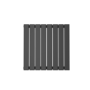 Single Panel Anthracite Horizontal Living Room Radiator - 600mm x 604mm 