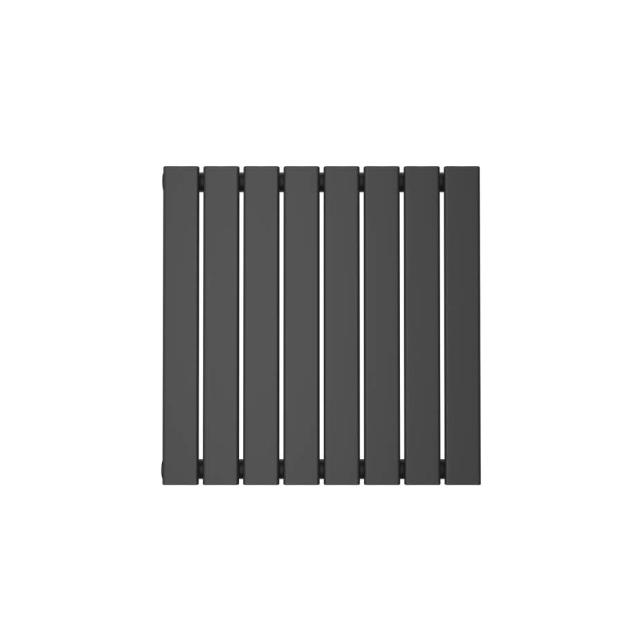 Single Panel Anthracite Horizontal Living Room Radiator - 600mm x 604mm 