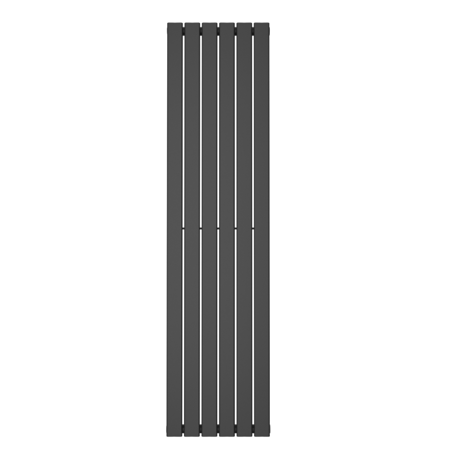 Single Panel Anthracite Vertical Living Room Radiator - 1600mm x 452mm