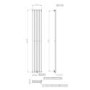 Chrome Vertical Single Panel Radiator 1600 x 240mm - Margo