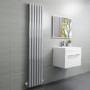 Chrome Vertical Single Panel Radiator 1600 x 360mm - Margo