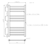 Chrome Heated Towel Rail Radiator 800 x 450mm - Sahara