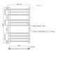 Chrome Towel Radiator 800 x 500mm - Sahara