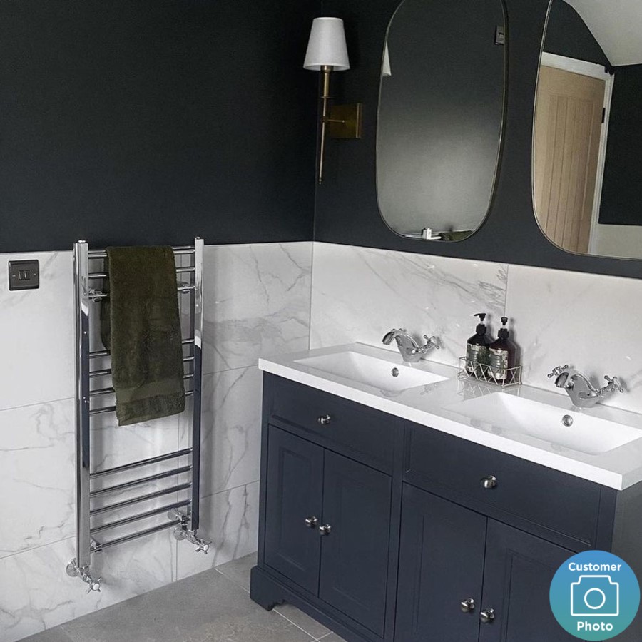 Chrome Towel Radiator 800 x 500mm - Sahara