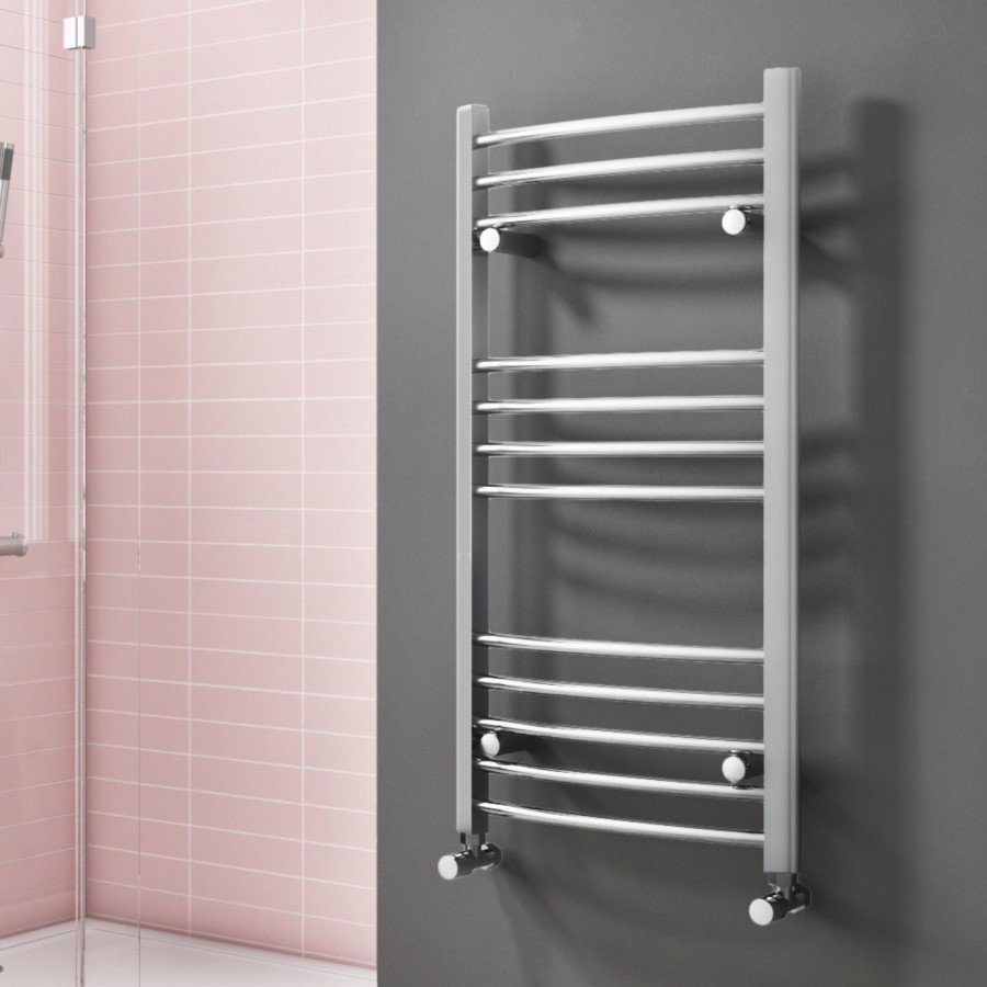Gobi Chrome Heated Towel Rail - 1000 x 450mm