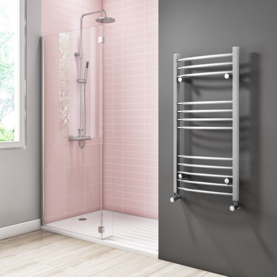 Gobi Chrome Heated Towel Rail - 1000 x 450mm