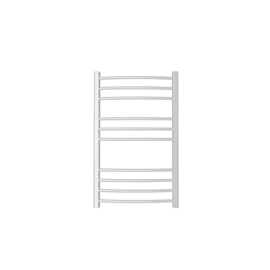GRADE A1 - 800mm x 500mm Curved Chrome Towel Rail - Gobi