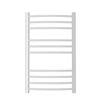 GRADE A1 - 800mm x 500mm Curved Chrome Towel Rail - Gobi
