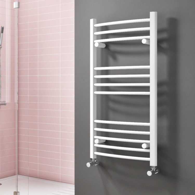 White Heated Towel Rail Radiator 1000 x 500mm - Gobi