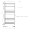 White Heated Towel Rail Radiator 1000 x 500mm - Gobi