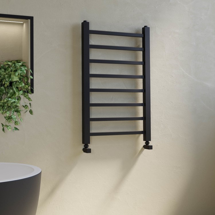 Black Towel Radiator 800 x 500mm - Sonoran