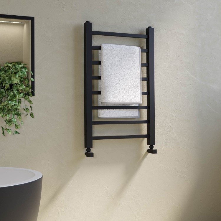 Black Towel Radiator 800 x 500mm - Sonoran