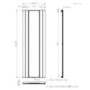 White Vertical Single Panel Radiator with Mirror 1800 x 600mm - Tanami