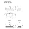 Freestanding Double Ended Back to Wall Bath 1700 x 740mm - Oslo