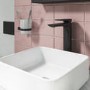 Tall Black Single Lever Basin Mixer Tap - Zana