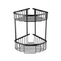 BeBa_25502 Matt Black 2 Tier Corner Shower Caddy - Arissa 