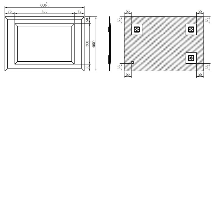 Rectangular Bathroom Mirror 600 x 400mm - Tucana