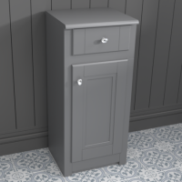 400mm Bathroom Cabinet - Door and Drawer - Grey - Traditional - Westbury 400mm Bathroom Cabinet - Door and Drawer - Grey - Traditional - Westbury