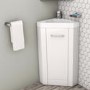 400mm White Cloakroom Corner Vanity Unit with Basin - Apollo