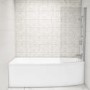 White Mosaic Décor Wall Tile 250 x 400mm - Zento