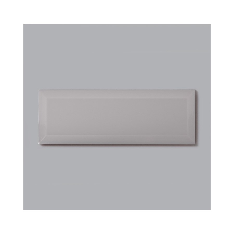 Grey Bevelled Wall Tile 100 x 300mm - Metro