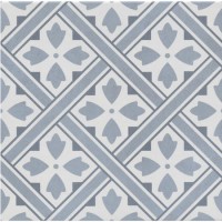 Blue Patterned Floor Tile 330 x 330mm - Belgravia Blue Patterned Floor Tile 330 x 330mm - Belgravia