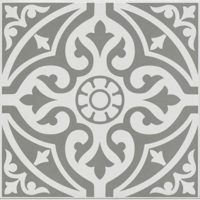 Grey Patterned Floor Tile 330 x 330mm - Mayfair