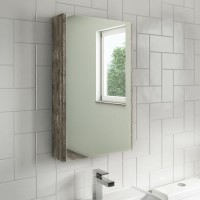 Wood Effect Mirrored Wall Bathroom Cabinet 400 x 650mm - Ashford Wood Effect Mirrored Wall Bathroom Cabinet 400 x 650mm - Ashford
