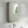 Wood Effect Mirrored Wall Bathroom Cabinet 400 x 650mm - Ashford