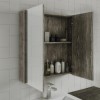 Wood Effect Mirrored Wall Bathroom Cabinet 600 x 650mm - Ashford