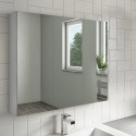 BeBa_25764 3 Door Grey Mirrored Bathroom Cabinet 800 x 650mm - Ashford